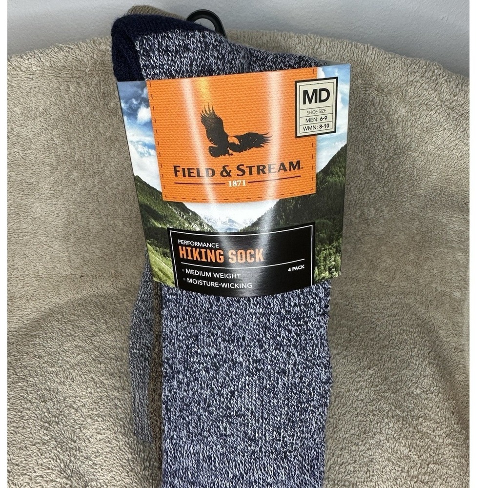 Field & Stream Performance Hiking Sock 4 Pack NWT